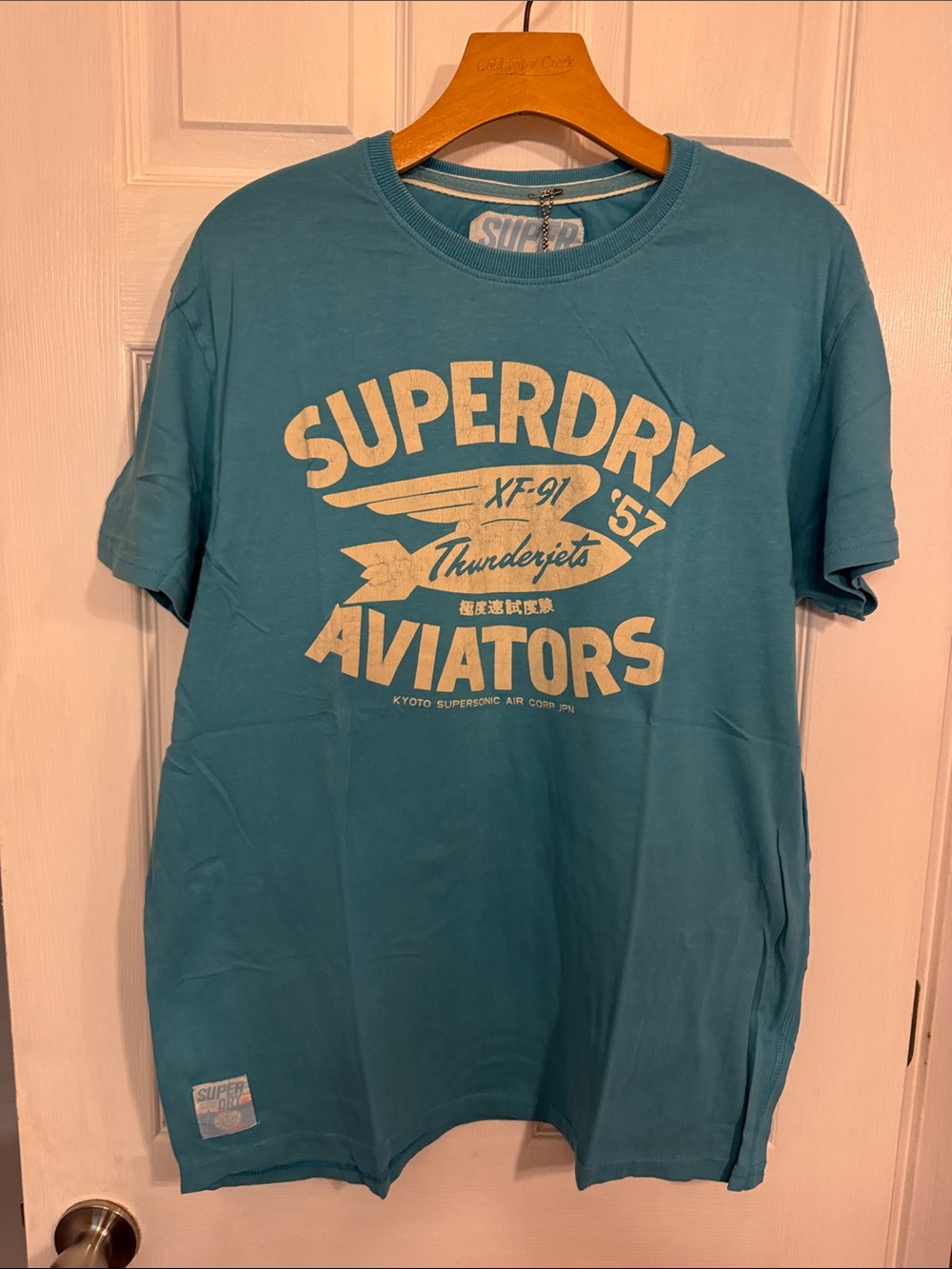 Superdry Teal Aviators Graphic Short Sleeve Tee